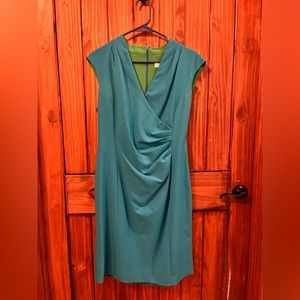 Calvin Klein dress turquoise and green size 14